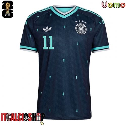 Germania Nick Woltemade #11 Seconda Maglia Mondiali 2026 Manica Corta